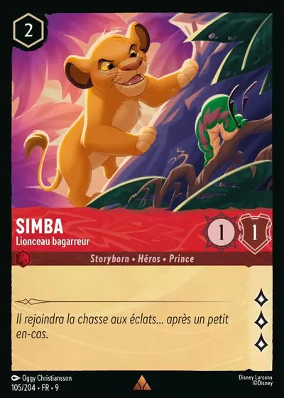 105/204 - Simba, Lionceau bagarreur - LorenZone - Pokémon