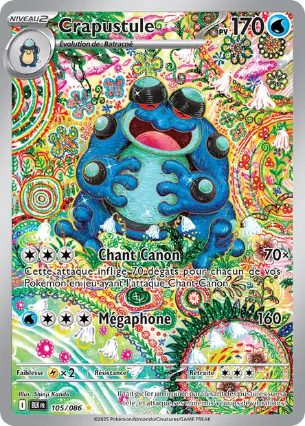 Carte Pokémon Crapustule 105/086 BLK Foudre Noire EV10_5 Neuf FR LorenZone
