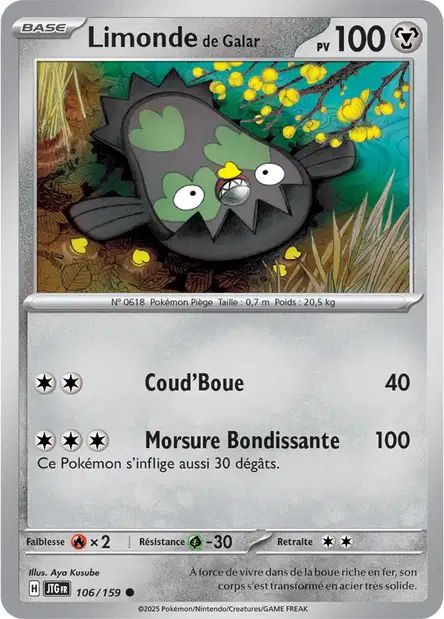 Carte Pokémon Limonde de Galar 106/159 JTG Aventures Ensemble EV09 Neuf FR LorenZone