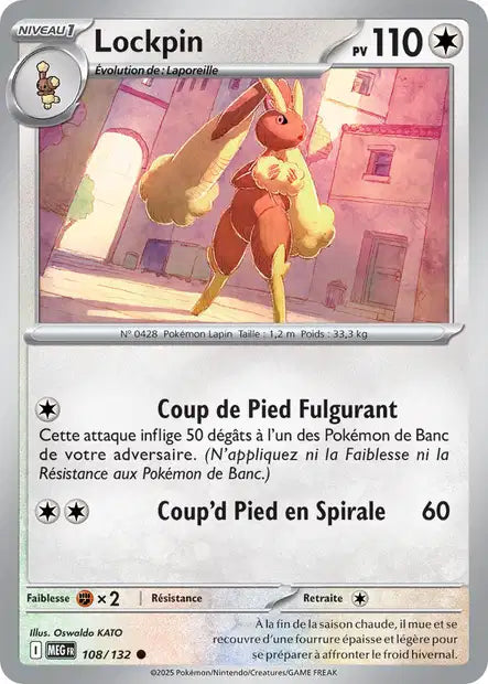 Carte Pokémon Lockpin 108/132 MEG Méga-Évolution ME01 Neuf FR LorenZone