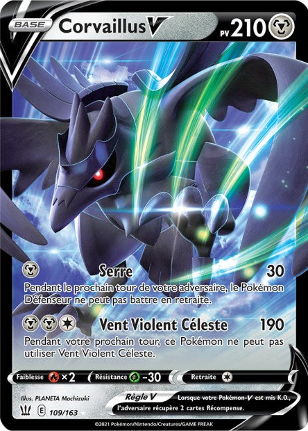 Carte Pokémon Corvaillus V 109/163 SWSH5 EB05 LorenZone
