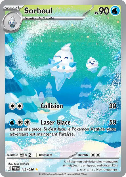 Carte Pokémon Sorboul 112/086 WHT Flamme Blanche EV10_5 Neuf FR LorenZone