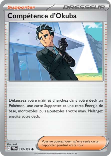 Carte Pokémon Compétence d'Okuba 115/131 Evolutions Prismatiques PRE EV8_5 Neuf FR LorenZone