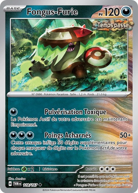 Carte Pokémon Fongus-Furie 118/167 TWM Mascarade Crépusculaire EV06 Neuf FR LorenZone