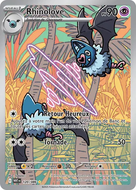 Carte Pokémon Rhinolove 120/086 WHT Flamme Blanche EV10_5 Neuf FR LorenZone