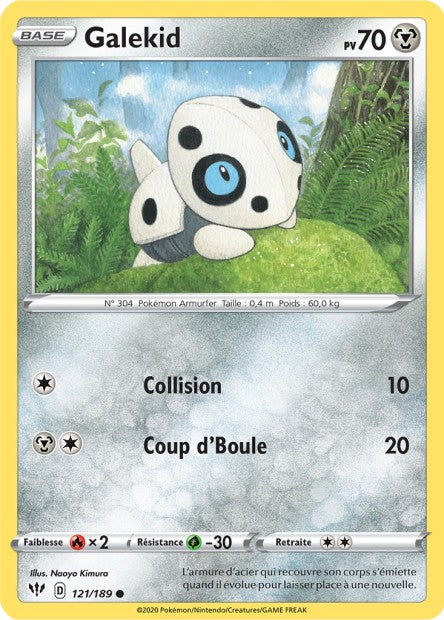 Carte Pokémon Galekid 121/189 SWSH3 Ténèbres Embrasées EB03 Neuf FR LorenZone