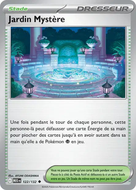 Carte Pokémon Jardin Mystère 122/132 MEG Méga-Évolution ME01 Neuf FR LorenZone