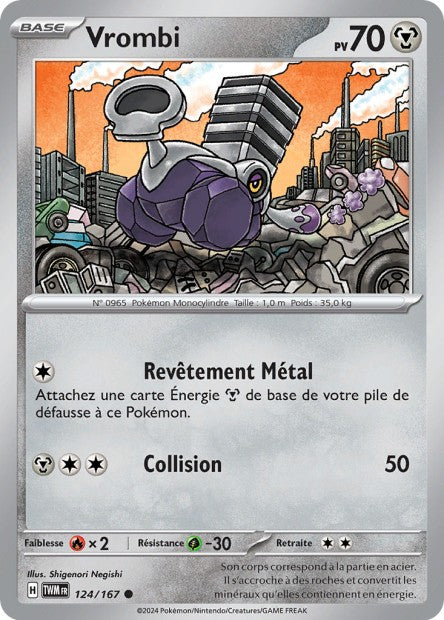 Carte Pokémon Vrombi 124/167 TWM Mascarade Crépusculaire EV06 Neuf FR LorenZone
