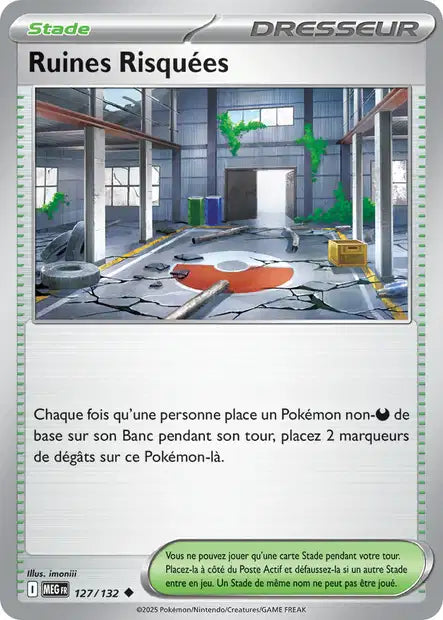 Carte Pokémon Ruines Risquées 127/132 MEG Méga-Évolution ME01 Neuf FR LorenZone