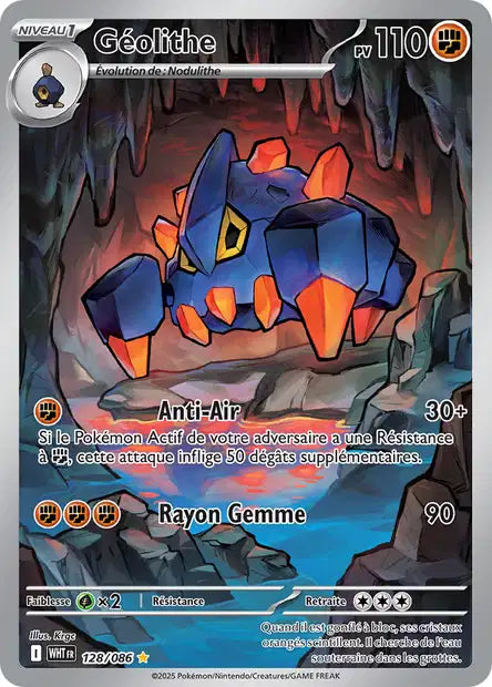 Carte Pokémon Géolithe 128/086 WHT Flamme Blanche EV10_5 Neuf FR LorenZone