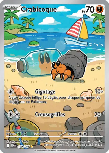 Carte Pokémon Crabicoque 129/086 BLK Foudre Noire EV10_5 Neuf FR LorenZone