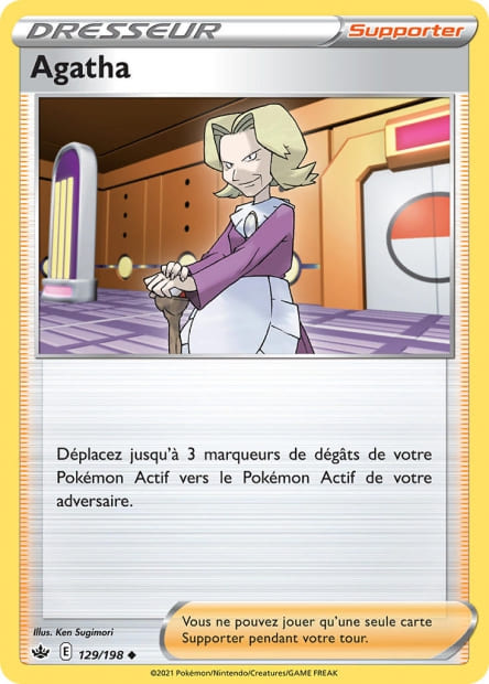 Carte Pokémon Agatha 129/198 CRE EB06 LorenZone
