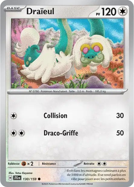 Carte Pokémon Draïeul 130/159 JTG Aventures Ensemble EV09 Neuf FR LorenZone