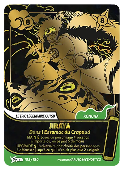 Carte Naruto Mythos JIRAIYA – Dans l’Estomac du Crapaud 132/130 Secret 1er Chapitre Neuf FR LorenZone