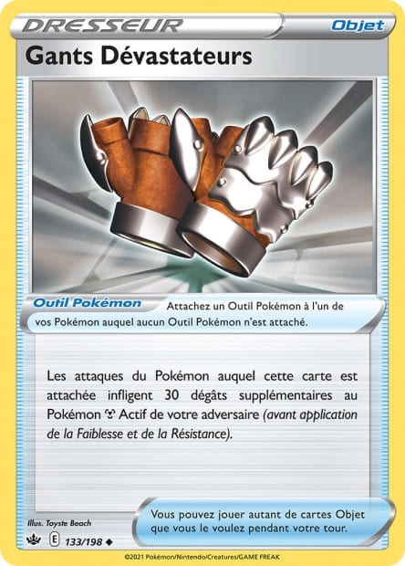 Carte Pokémon Gants Dévastateurs 133/198 CRE EB06 LorenZone