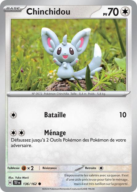 Carte Pokémon Chinchidou 136/162 TEF Forces Temporelles EV05 Neuf FR LorenZone