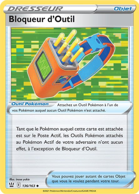 Carte Pokémon Bloqueur d'Outil 136/163 SWSH5 EB05 LorenZone