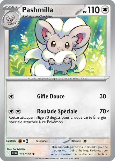 Carte Pokémon Pashmilla 137/162 TEF Forces Temporelles EV05 Neuf FR LorenZone