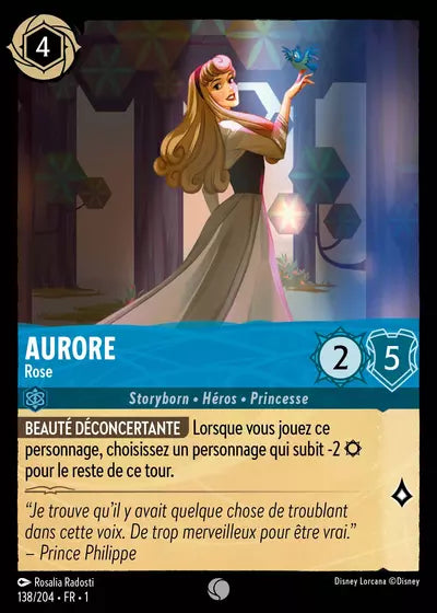Carte Lorcana - Disney Aurore, Rose 138/204 Chapitre 01 Premier Chapitre FC Neuf FR LorenZone