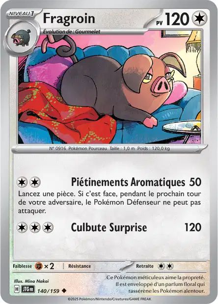 Carte Pokémon Fragroin 140/159 JTG Aventures Ensemble EV09 Neuf FR LorenZone