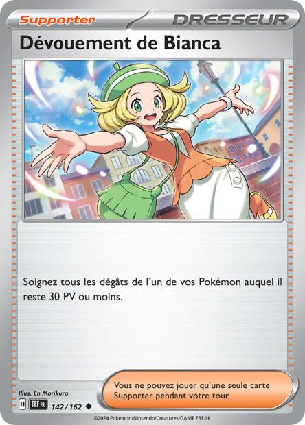 Carte Pokémon Dévouement de Bianca 142/162 TEF Forces Temporelles EV05 Neuf FR LorenZone