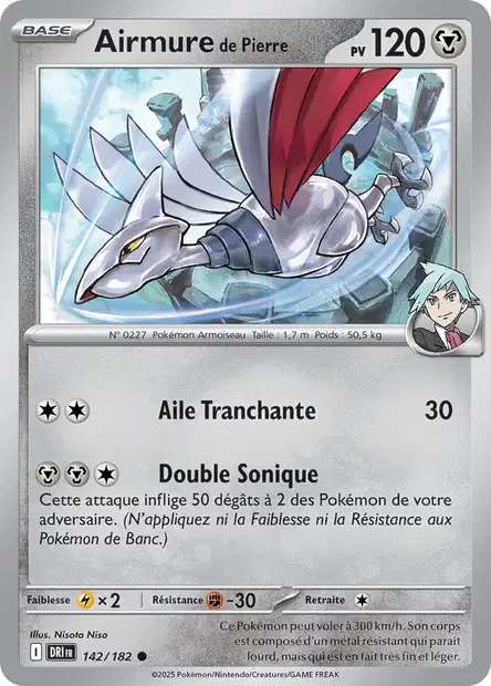 Carte Pokémon Airmure de Pierre 142/182 DRI Rivalités Destinées EV10 Neuf FR LorenZone