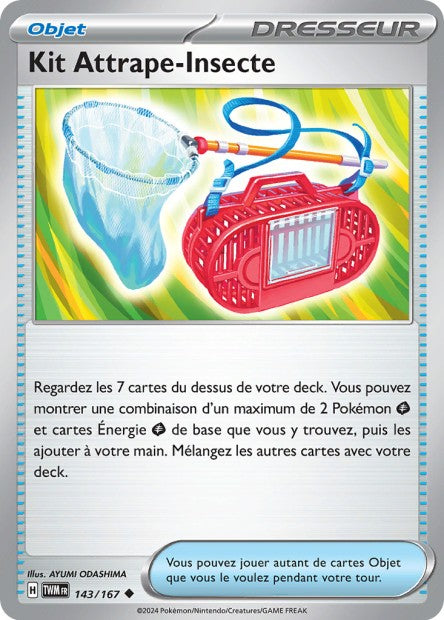 Carte Pokémon Kit Attrape-Insecte 143/167 TWM Mascarade Crépusculaire EV06 Neuf FR LorenZone