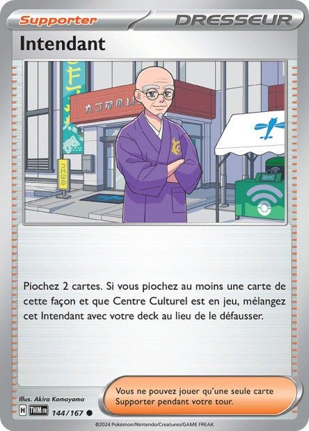 Carte Pokémon Intendant 144/167 TWM Mascarade Crépusculaire EV06 Neuf FR LorenZone