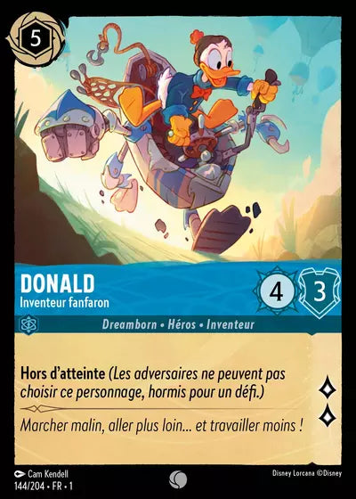 Carte Lorcana - Disney Ronald, Inventeur fanfaron 144/204 Chapitre 01 Premier Chapitre FC Neuf FR LorenZone