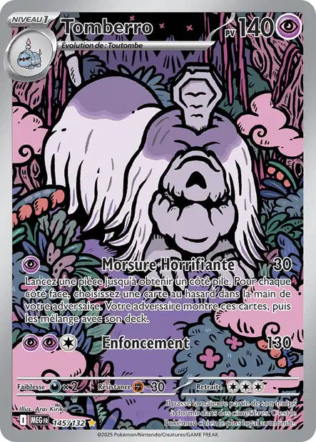 Carte Pokémon Tomberro 145/132 MEG Méga-Évolution ME01 Neuf FR LorenZone