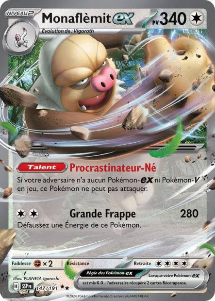 Carte Pokémon Monaflèmit EX 147/191 SSP Étincelles Déferlantes EV08 Neuf FR LorenZone