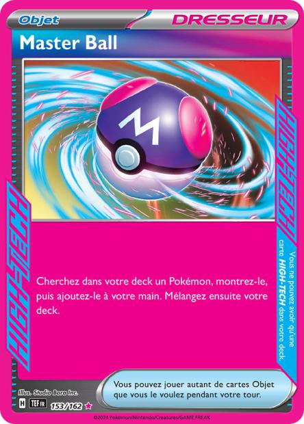 Carte Pokémon Master Ball 153/162 TEF Forces Temporelles EV05 Neuf FR LorenZone