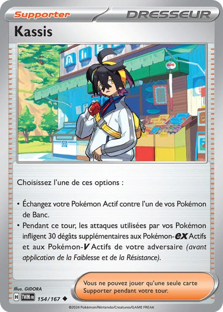 Carte Pokémon Kassis 154/167 TWM Mascarade Crépusculaire EV06 Neuf FR LorenZone
