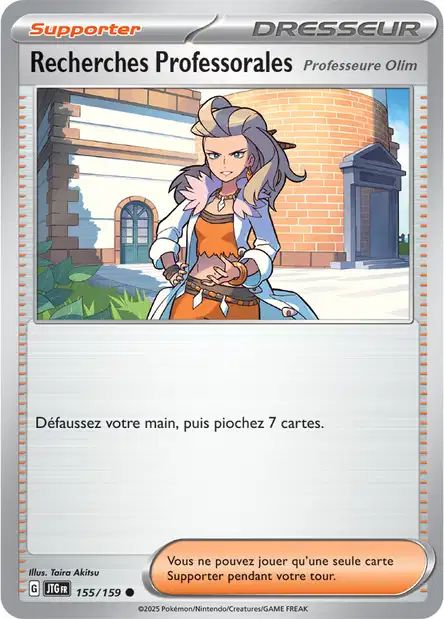 Carte Pokémon Recherches Professorales Professeur Olim 155/159 JTG Aventures Ensemble EV09 Neuf FR LorenZone