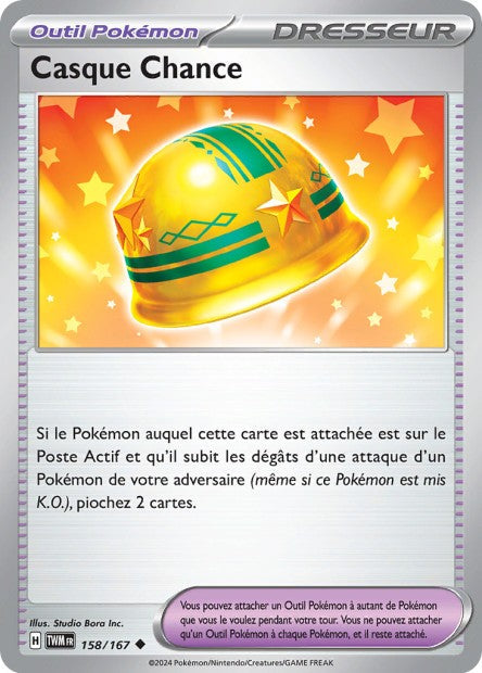 Carte Pokémon Casque Chance 158/167 TWM Mascarade Crépusculaire EV06 Neuf FR LorenZone