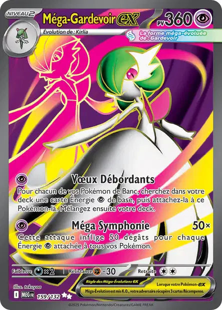 Carte Pokémon Méga-Gardevoir EX 159/132 MEG Méga-Évolution ME01 Neuf FR LorenZone