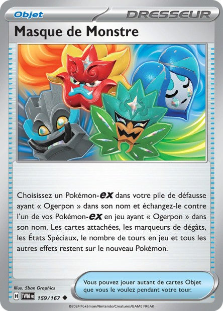 Carte Pokémon Masque de Monstre 159/167 TWM Mascarade Crépusculaire EV06 Neuf FR LorenZone