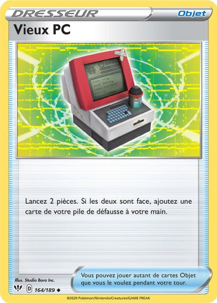 Carte Pokémon Vieux PC 164/189 SWSH3 Ténèbres Embrasées EB03 Neuf FR LorenZone