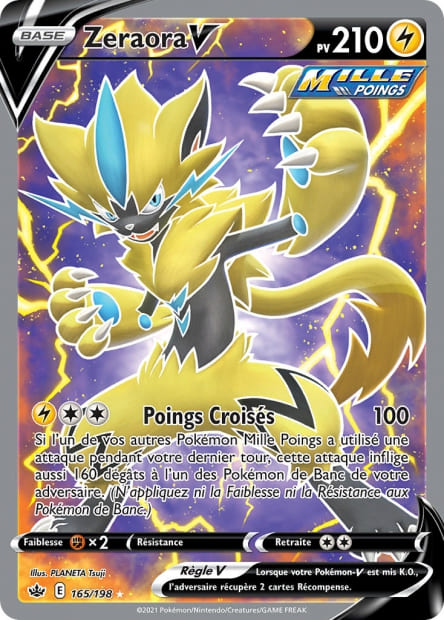 Carte Pokémon Zeraora V 165/198 CRE EB06 LorenZone