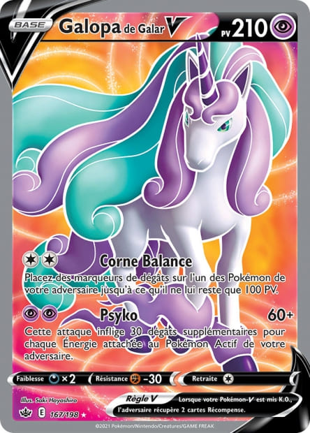 Carte Pokémon Galopa de Galar V 167/198 CRE EB06 LorenZone