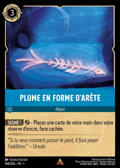 Carte Lorcana - Disney Plume en forme d'arête 168/204 Chapitre 01 Premier Chapitre FC Neuf FR LorenZone