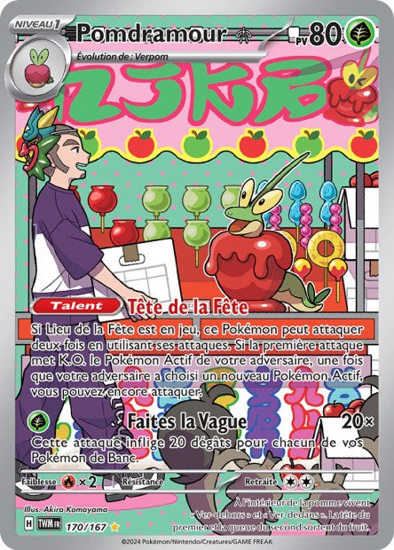 Carte Pokémon Pomdramour 170/167 TWM Mascarade Crépusculaire EV06 Neuf FR LorenZone