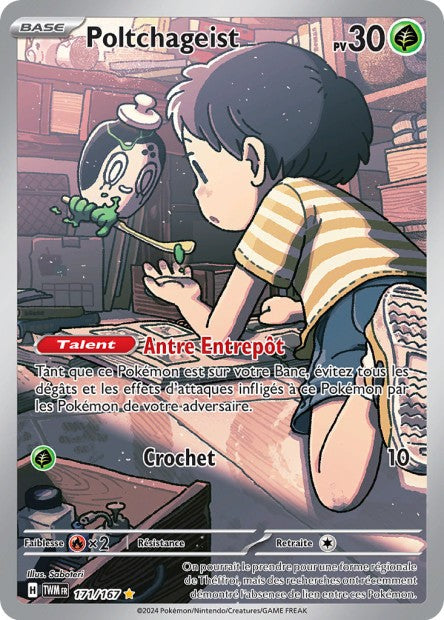 Carte Pokémon Poltchageist 171/167 TWM Mascarade Crépusculaire EV06 Neuf FR LorenZone
