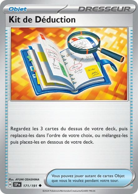 Carte Pokémon Kit de Déduction 171/191 SSP Étincelles Déferlantes EV08 Neuf FR LorenZone