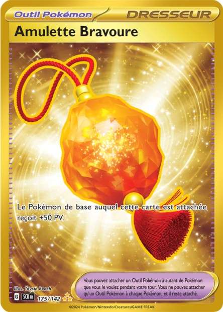 Carte Pokémon Amulette Bravoure 175/142 SCR Couronne Stellaire EV07 Neuf FR LorenZone