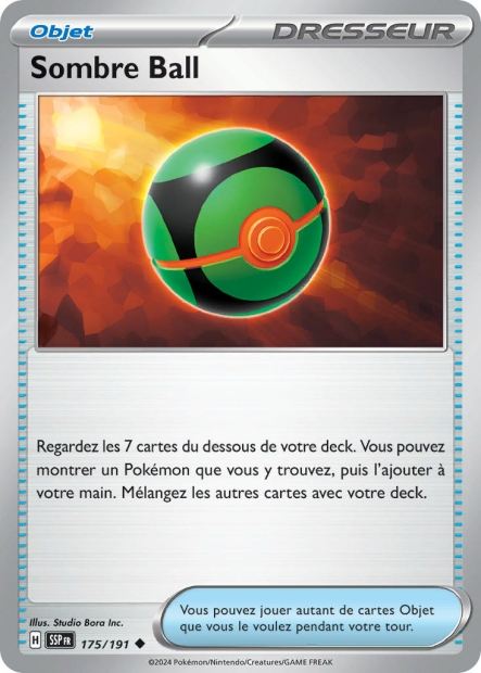 Carte Pokémon Sombre Ball 175/191 SSP Étincelles Déferlantes EV08 Neuf FR LorenZone
