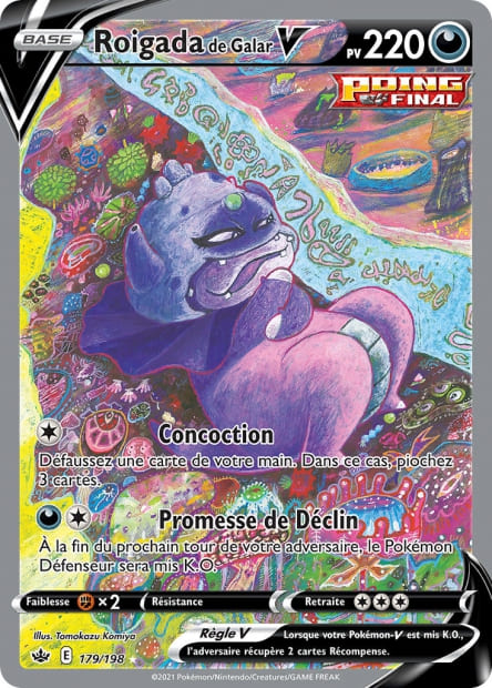 Carte Pokémon Roigada de Galar V 179/198 CRE EB06 LorenZone