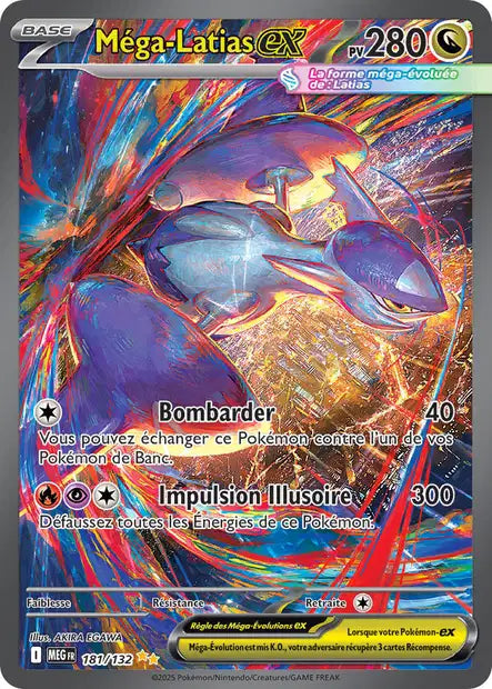 Carte Pokémon Méga-Latias EX 181/132 MEG Méga-Évolution ME01 Neuf FR LorenZone