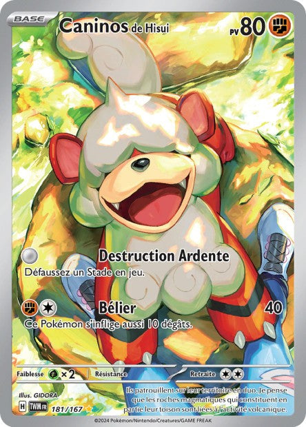 Carte Pokémon Caninos de Hisui 181/167 TWM Mascarade Crépusculaire EV06 Neuf FR LorenZone