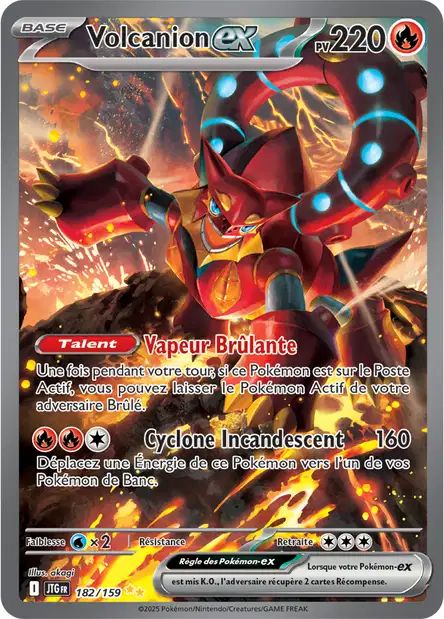 Carte Pokémon Volcanion EX 182/159 JTG Aventures Ensemble EV09 Neuf FR LorenZone